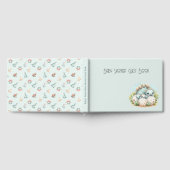 Baby Shower Guest Book Dinosaur Dino Mite Keepsake ゲストブック (全面)