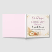 Baby Shower Guest Book | Elegant Keepsake ゲストブック (全面)