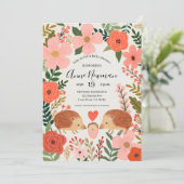 Baby Shower Hedgehog Love Invitation 招待状 (スタンド正面)