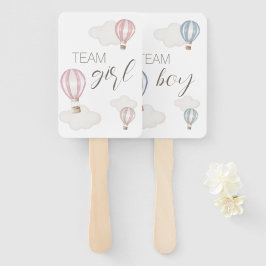 Baby Shower Hot Air Balloons Gender Neutral ハンドファン