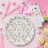 Baby Shower Hot Air Balloons Gender Neutral ペーパープレート (パーティー)