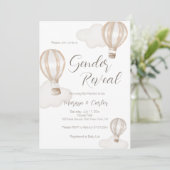 Baby Shower Hot Air Balloons Gender Neutral 招待状 (スタンド正面)