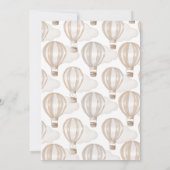 Baby Shower Hot Air Balloons Gender Neutral 招待状 (裏面)