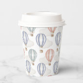 Baby Shower Hot Air Balloons Gender Neutral 紙コップ (裏面)