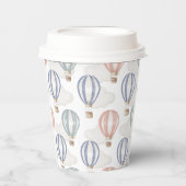 Baby Shower Hot Air Balloons Gender Neutral 紙コップ (正面)