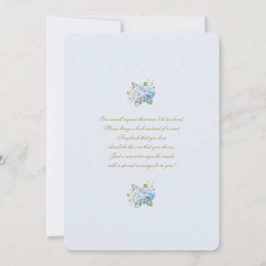 Baby Shower Hydrangea Invitation 招待状 (裏面)