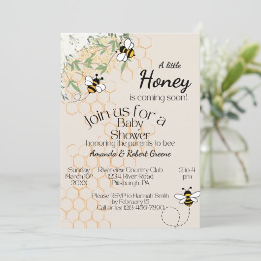 Baby Shower Invitation (スタンド正面)