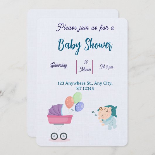 Baby Shower Invitation (正面/裏面)