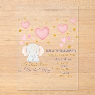 Baby Shower Invitation アクリル招待状