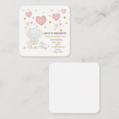 Baby Shower Invitation エンクロージャーカード (正面/裏面)