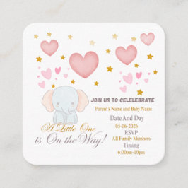 Baby Shower Invitation エンクロージャーカード