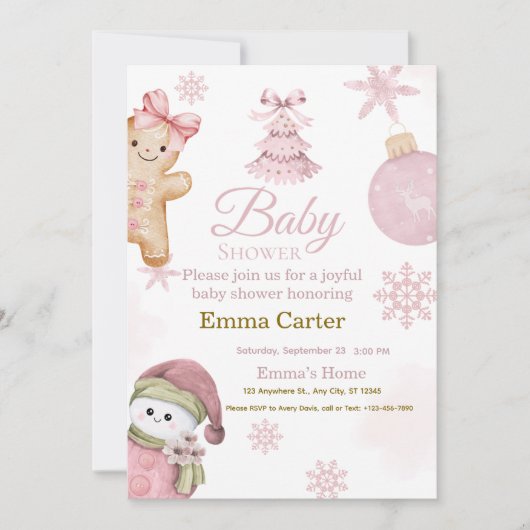 Baby Shower Invitation シーズンカード (正面)