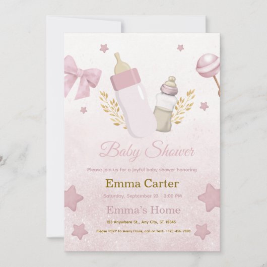 Baby Shower Invitation シーズンカード (正面)