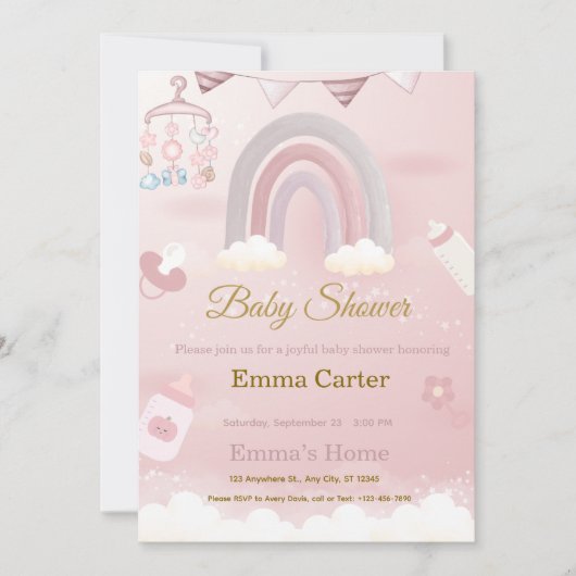 Baby Shower Invitation シーズンカード (正面)