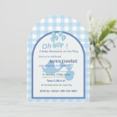 Baby Shower Invitation | ブルーストークカスタマイズ可能B 招待状 (スタンド正面)