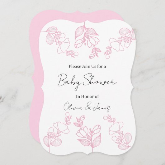 Baby Shower Invitation 招待状 (正面/裏面)