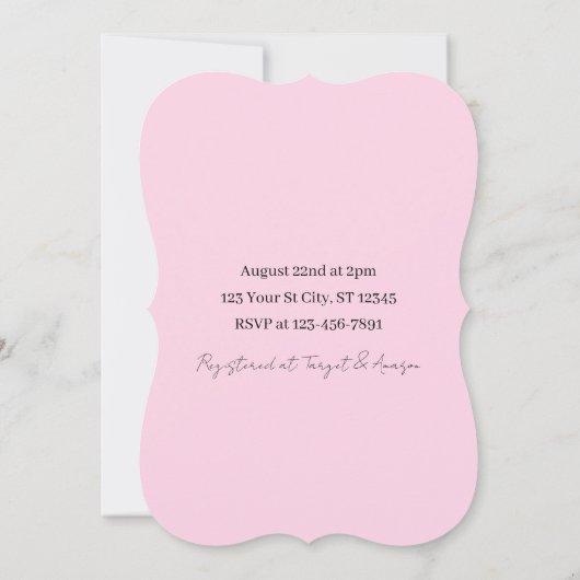 Baby Shower Invitation 招待状 (裏面)