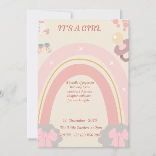 Baby shower invitation 招待状 (正面)