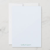 Baby shower invitation  招待状 (裏面)