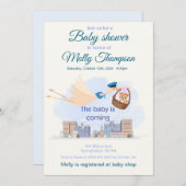 Baby shower invitation  招待状 (正面/裏面)