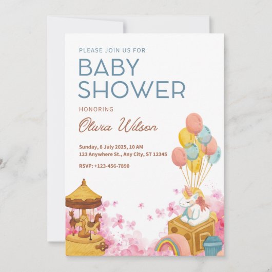 Baby Shower Invitation 招待状 (正面)