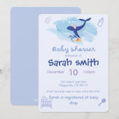 Baby shower invitation  招待状 (正面/裏面)