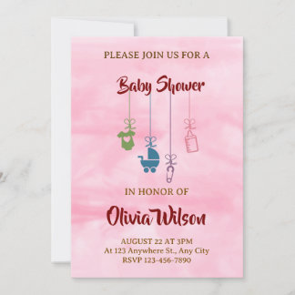 baby shower invitation 招待状