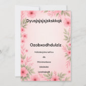 Baby shower invitation  招待状 (正面)