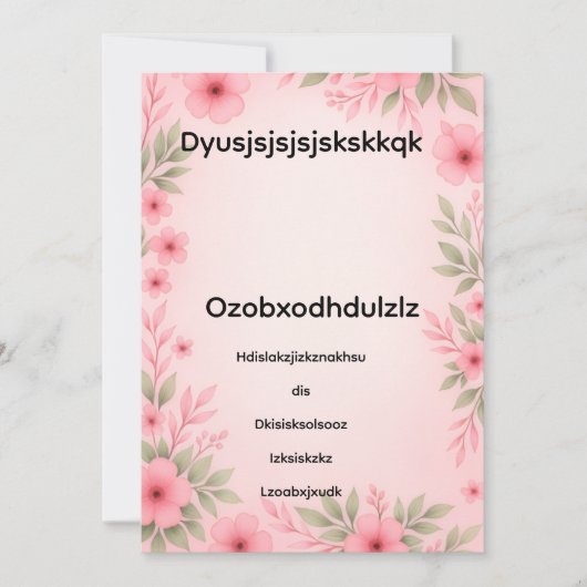 Baby shower invitation  招待状 (正面)