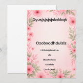 Baby shower invitation  招待状 (正面/裏面)