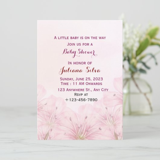 Baby Shower Invitation 招待状 (スタンド正面)