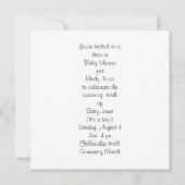 Baby Shower invitation bib, bottle and cup 招待状 (裏面)