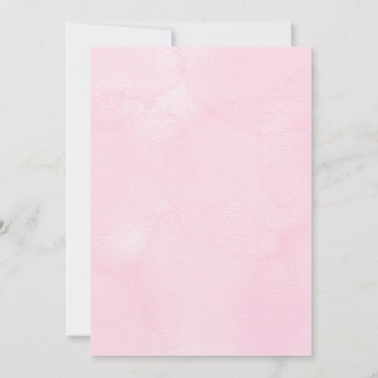 Baby shower Invitation card featuring a bear 招待状 (裏面)