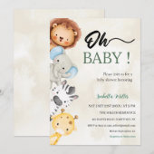 Baby Shower Invitation  –Customizable 招待状 (正面/裏面)