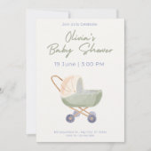 Baby Shower Invitation Cute Bear Theme 招待状 (正面)