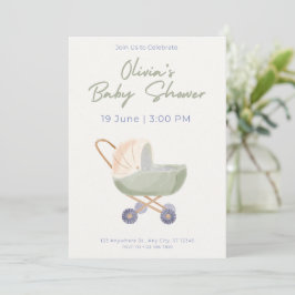 Baby Shower Invitation Cute Bear Theme 招待状