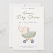 Baby Shower Invitation Cute Bear Theme 招待状 (裏面)