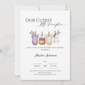 Baby Shower Invitation • Cutest Little Pumpkin 招待状 (正面)
