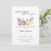 Baby Shower Invitation • Cutest Little Pumpkin 招待状 (スタンド正面)