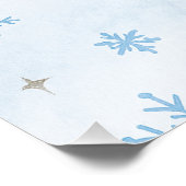 Baby Shower Invitation Deer Winter Wonderland  ポスター (コーナー)