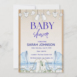 Baby Shower Invitation | Elegant Floral 招待状