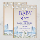 Baby Shower Invitation | Elegant Floral 招待状 (正面/裏面)