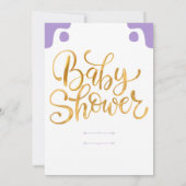 Baby Shower Invitation Elegant Minimal Design 招待状 (裏面)