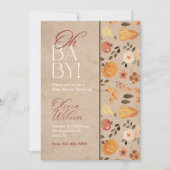 Baby Shower Invitation Fall Aesthetic 招待状 (正面)