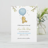 Baby shower invitation featuring a cute bear 招待状 (スタンド正面)