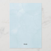 Baby shower invitation featuring a cute bear 招待状 (裏面)