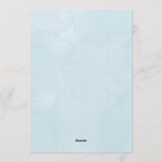 Baby shower invitation featuring a cute bear  招待状 (裏面)