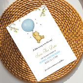 Baby shower invitation featuring a cute bear 招待状