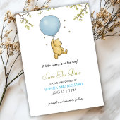 Baby shower invitation featuring a cute bear 招待状