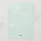 Baby shower invitation featuring a dinosaur 招待状 (裏面)